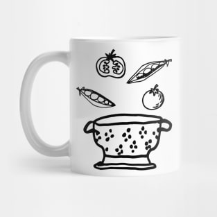 Retro Veggie Soup Design Mug